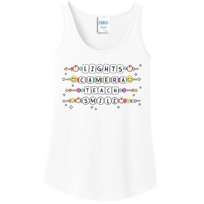 Lights Camera Teach Smile Ladies Essential Tank