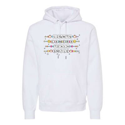 Lights Camera Teach Smile Premium Hoodie