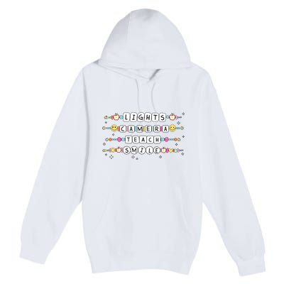 Lights Camera Teach Smile Premium Pullover Hoodie