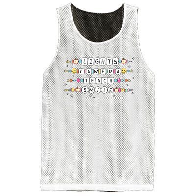 Lights Camera Teach Smile Mesh Reversible Basketball Jersey Tank