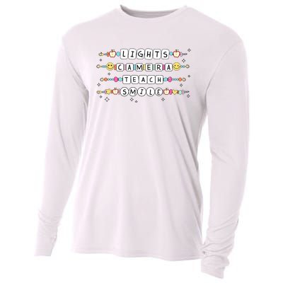 Lights Camera Teach Smile Cooling Performance Long Sleeve Crew