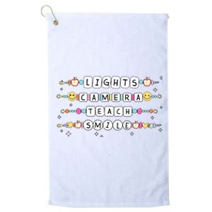 Lights Camera Teach Smile Platinum Collection Golf Towel