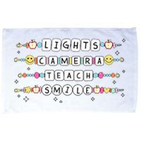 Lights Camera Teach Smile Microfiber Hand Towel