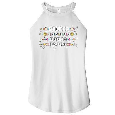 Lights Camera Teach Smile Women's Perfect Tri Rocker Tank