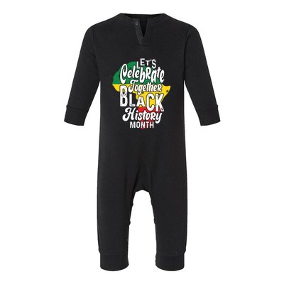 Let's Celebrate Together Black History Month Afro African Pride Infant Fleece One Piece