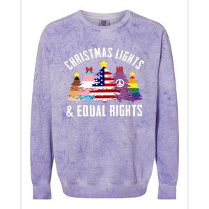 Lgbtq Christmas Trees Gift Colorblast Crewneck Sweatshirt