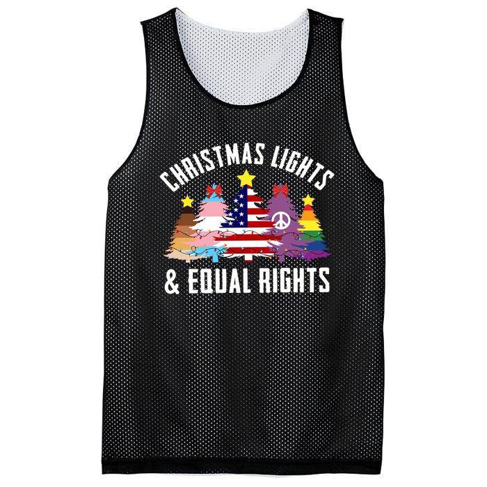 Lgbtq Christmas Trees Gift Mesh Reversible Basketball Jersey Tank