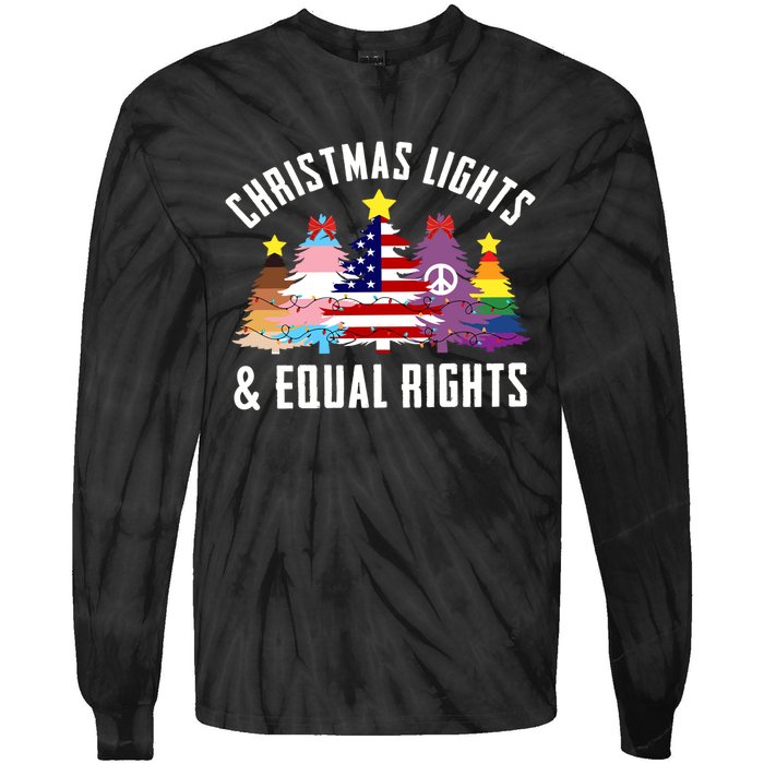 Lgbtq Christmas Trees Gift Tie-Dye Long Sleeve Shirt