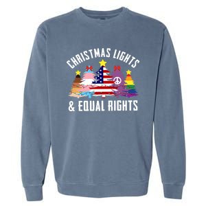 Lgbtq Christmas Trees Gift Garment-Dyed Sweatshirt