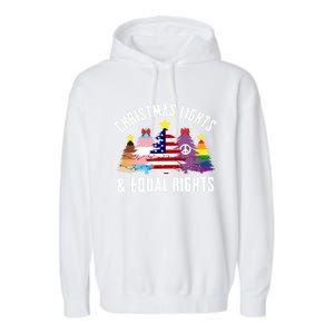 Lgbtq Christmas Trees Gift Garment-Dyed Fleece Hoodie