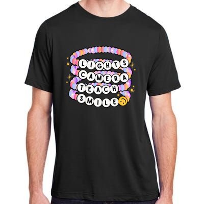 Lights Camera Teach Smile Charm Bracelet Back To School Adult ChromaSoft Performance T-Shirt