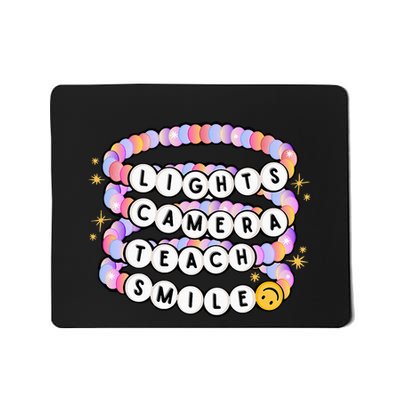 Lights Camera Teach Smile Charm Bracelet Back To School Mousepad
