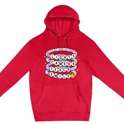 Lights Camera Teach Smile Charm Bracelet Back To School Premium Pullover Hoodie