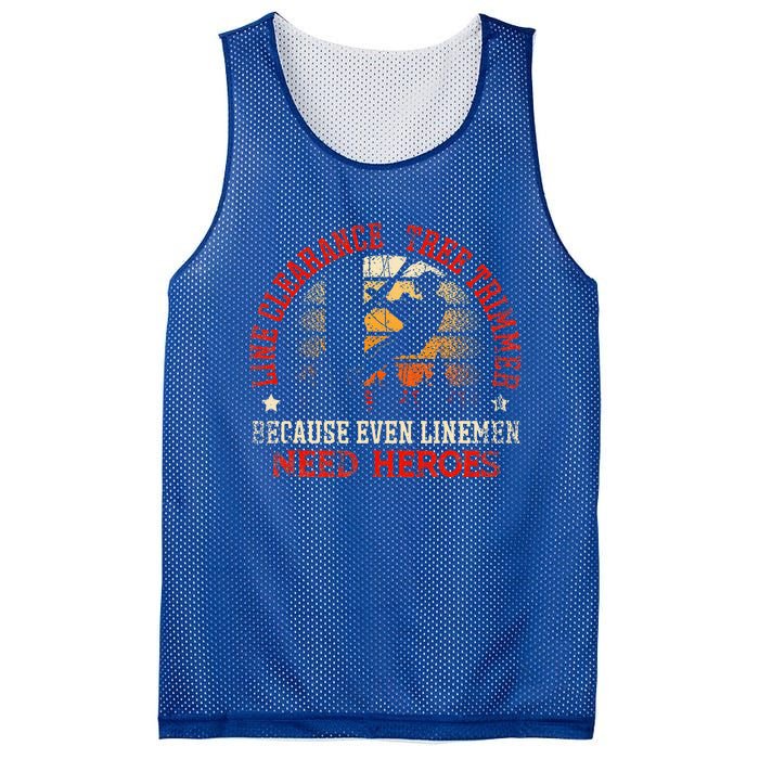 Line Clearance Tree Trimmer Because Even Linemen Need Heroes Mesh Reversible Basketball Jersey Tank