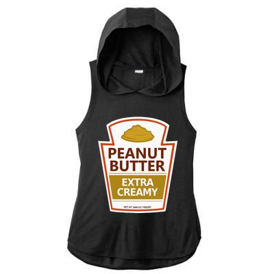 Lazy Costume Tees Peanut Butter Extra Creamy Ladies PosiCharge Tri-Blend Wicking Draft Hoodie Tank