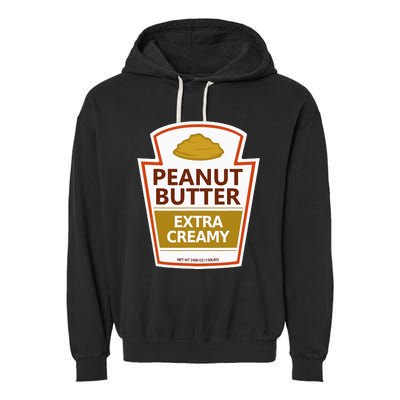 Lazy Costume Tees Peanut Butter Extra Creamy Garment-Dyed Fleece Hoodie