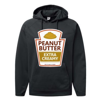 Lazy Costume Tees Peanut Butter Extra Creamy Performance Fleece Hoodie