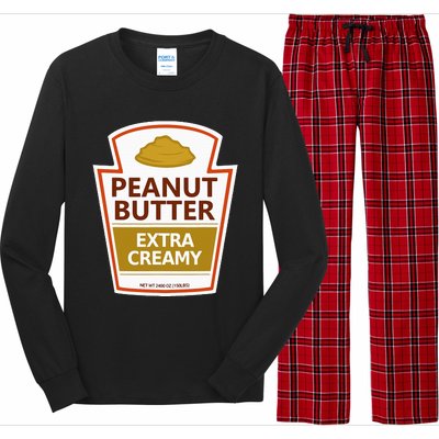 Lazy Costume Tees Peanut Butter Extra Creamy Long Sleeve Pajama Set