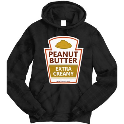 Lazy Costume Tees Peanut Butter Extra Creamy Tie Dye Hoodie