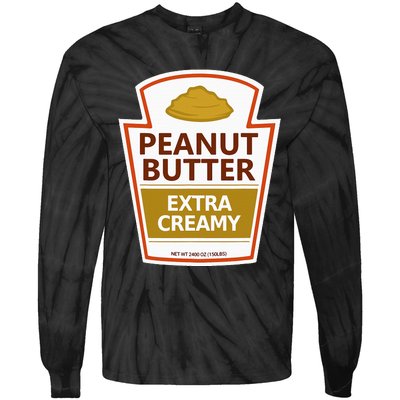 Lazy Costume Tees Peanut Butter Extra Creamy Tie-Dye Long Sleeve Shirt