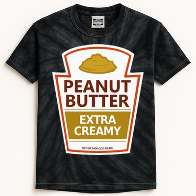 Lazy Costume Tees Peanut Butter Extra Creamy Kids Tie-Dye T-Shirt