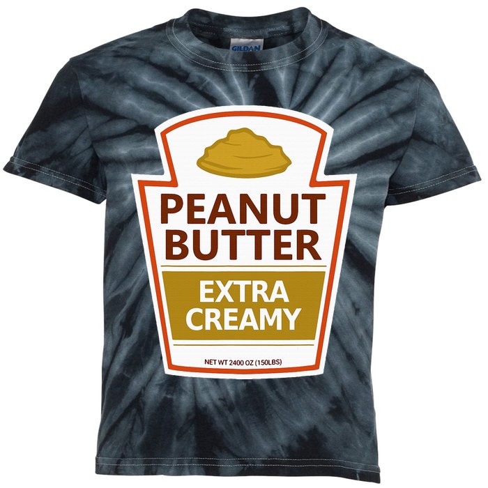 Lazy Costume Tees Peanut Butter Extra Creamy Kids Tie-Dye T-Shirt