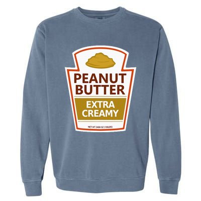 Lazy Costume Tees Peanut Butter Extra Creamy Garment-Dyed Sweatshirt