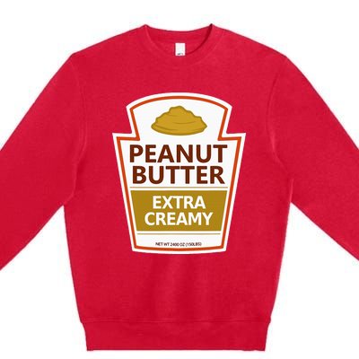 Lazy Costume Tees Peanut Butter Extra Creamy Premium Crewneck Sweatshirt