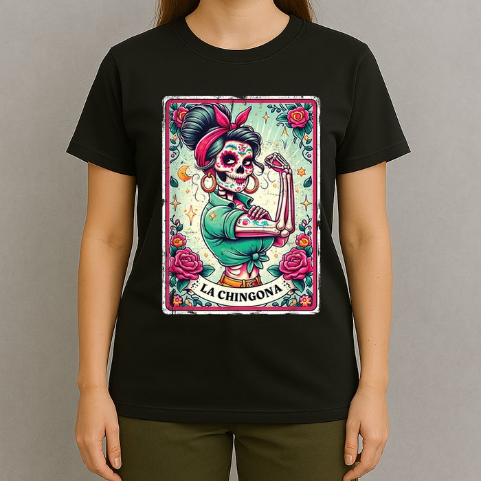 La Chingona Tarot Card Funny Spanish Slang Boss Latina Power T-Shirt