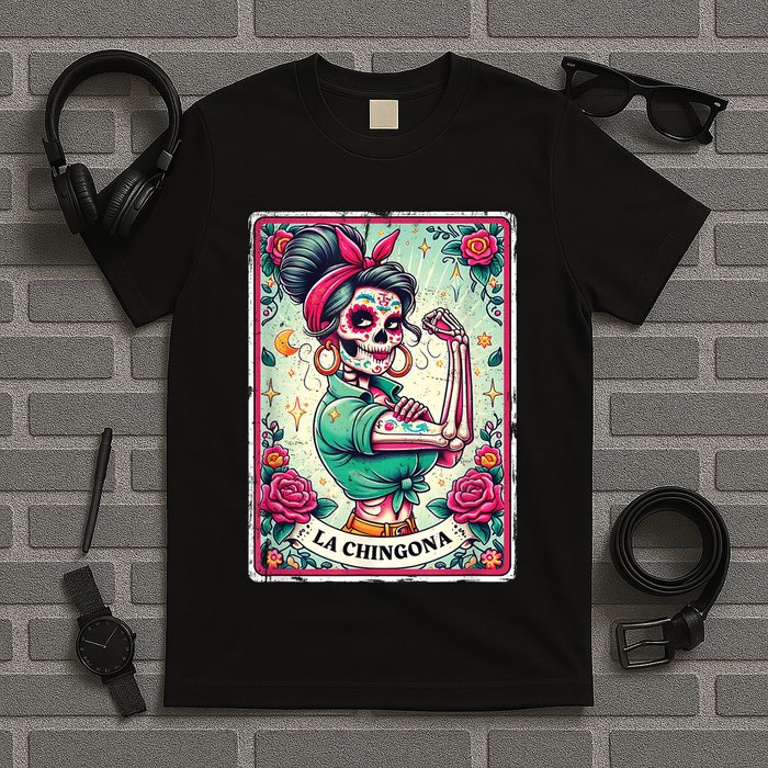 La Chingona Tarot Card Funny Spanish Slang Boss Latina Power T-Shirt