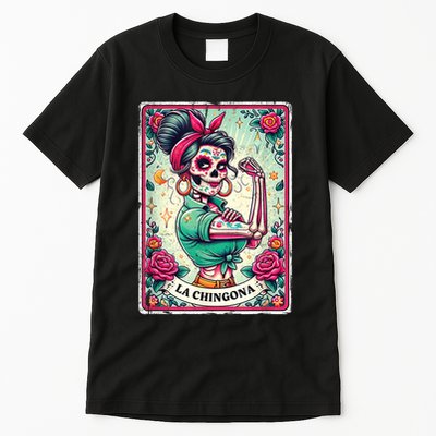 La Chingona Tarot Card Funny Spanish Slang Boss Latina Power Tall T-Shirt