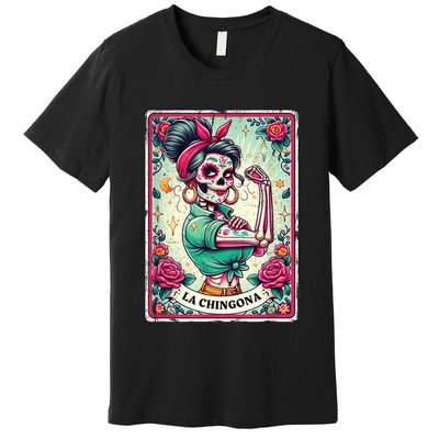 La Chingona Tarot Card Funny Spanish Slang Boss Latina Power Premium T-Shirt