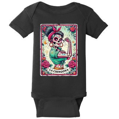 La Chingona Tarot Card Funny Spanish Slang Boss Latina Power Baby Bodysuit