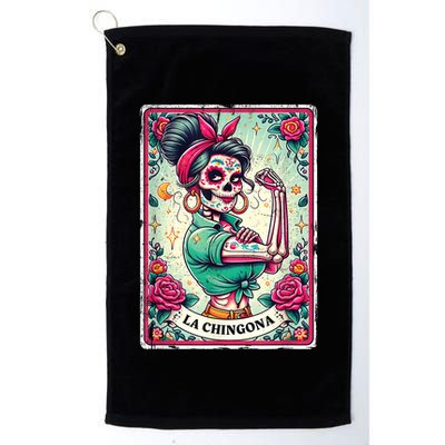 La Chingona Tarot Card Funny Spanish Slang Boss Latina Power Golf Towel