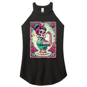 La Chingona Tarot Card Funny Spanish Slang Boss Latina Power Women's Perfect Tri Rocker Tank