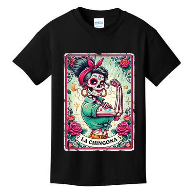 La Chingona Tarot Card Funny Spanish Slang Boss Latina Power Kids T-Shirt