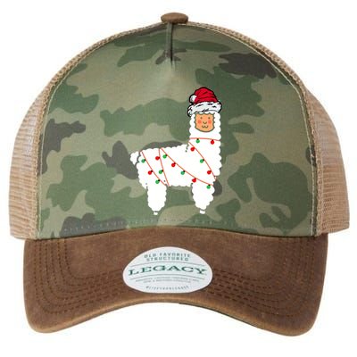 Llama Christmas Tree Legacy Tie Dye Trucker Hat