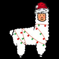 Llama Christmas Tree Sustainable Bucket Hat