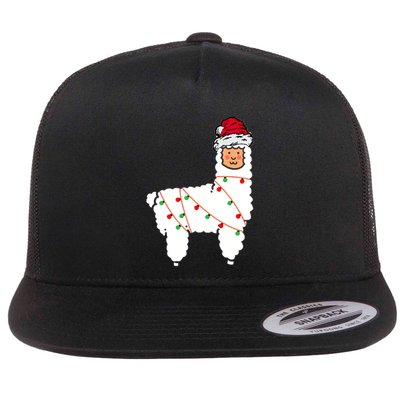 Llama Christmas Tree Flatbill Hat