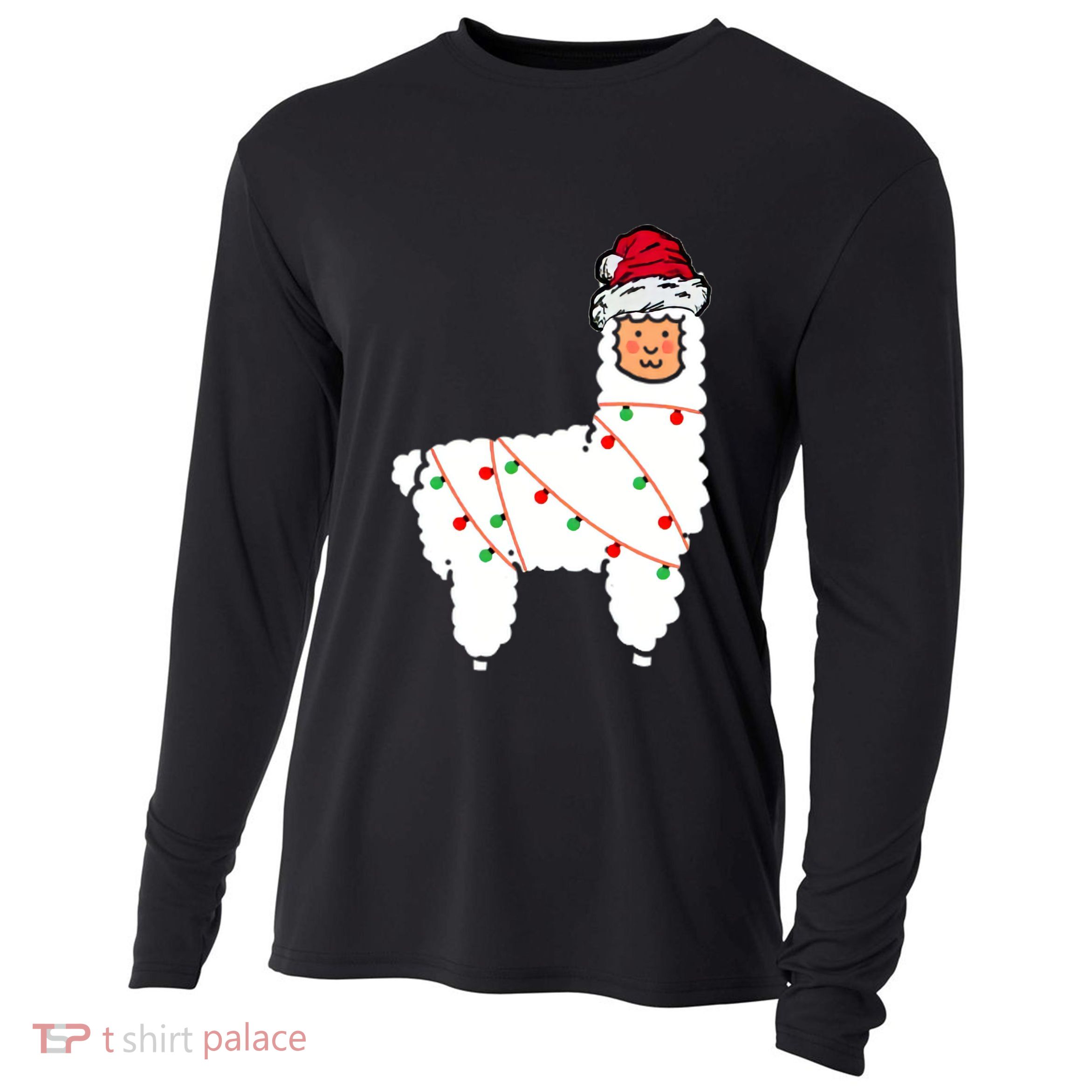 Llama Christmas Tree Cooling Performance Long Sleeve Crew