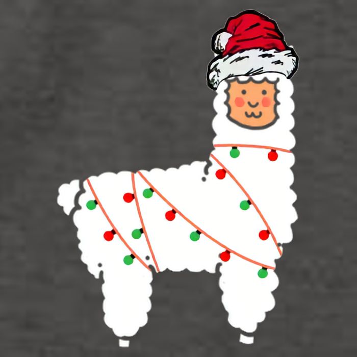 Llama Christmas Tree Vector Backpack