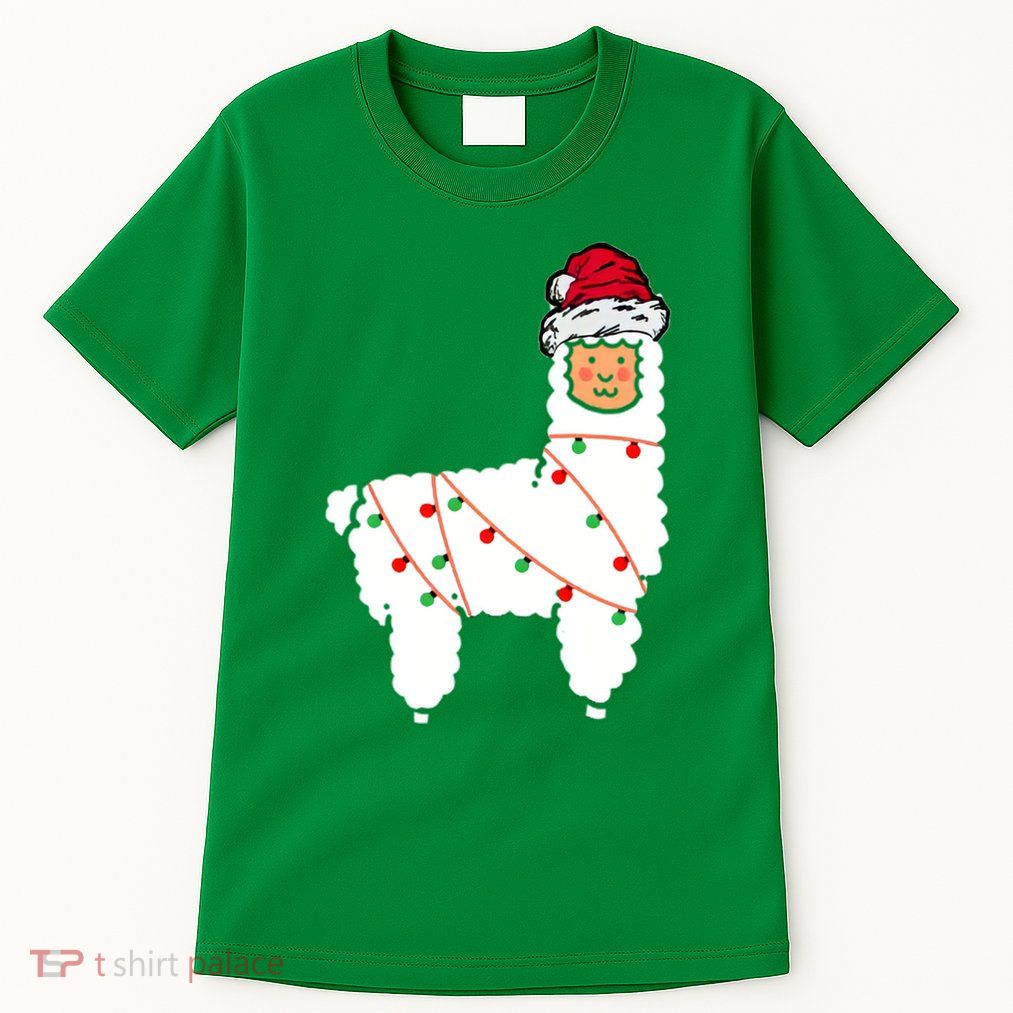 Llama Christmas Tree Tall T-Shirt