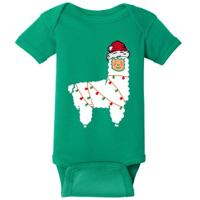 Llama Christmas Tree Baby Bodysuit