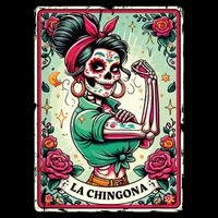 La Chingona Tarot Card Funny Spanish Slang Boss Latina Power Impact Tech Backpack