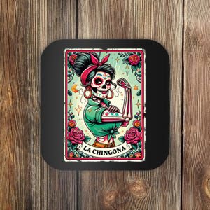 La Chingona Tarot Card Funny Spanish Slang Boss Latina Power Coaster