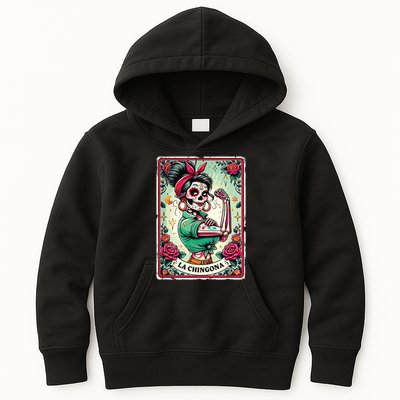 La Chingona Tarot Card Funny Spanish Slang Boss Latina Power Kids Hoodie