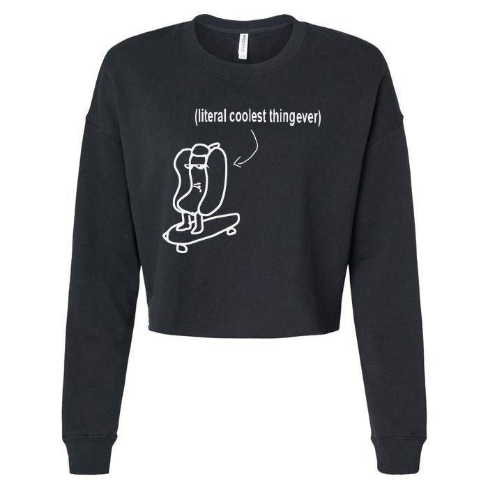 Literal Coolest Thing Ever Cropped Pullover Crew