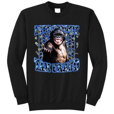 Lets Commit Tax Fraud Vintage Bootleg Rap 90s Monkey Sweatshirt