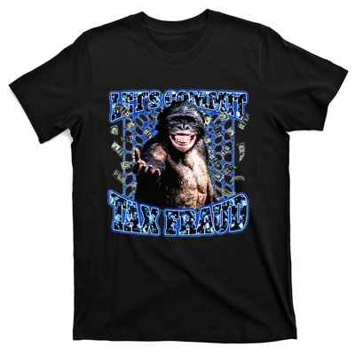 Lets Commit Tax Fraud Vintage Bootleg Rap 90s Monkey T-Shirt