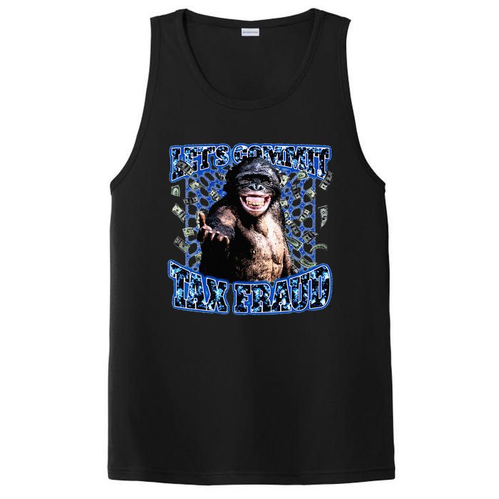 Lets Commit Tax Fraud Vintage Bootleg Rap 90s Monkey PosiCharge Competitor Tank